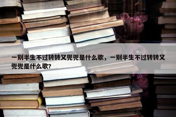 一别半生不过转转又兜兜是什么歌，一别半生不过转转又兜兜是什么歌?