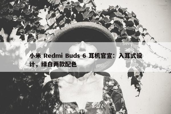 小米 Redmi Buds 6 耳机官宣：入耳式设计，绿白两款配色