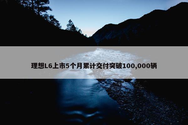 理想L6上市5个月累计交付突破100,000辆