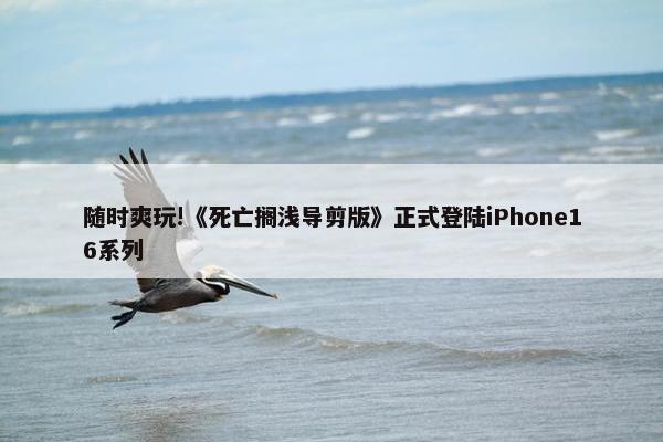 随时爽玩!《死亡搁浅导剪版》正式登陆iPhone16系列