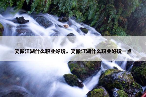 笑傲江湖什么职业好玩，笑傲江湖什么职业好玩一点