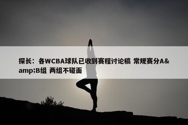 探长：各WCBA球队已收到赛程讨论稿 常规赛分A&B组 两组不碰面