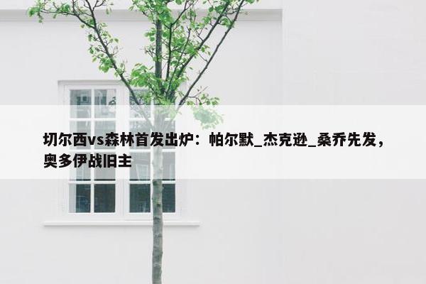 切尔西vs森林首发出炉：帕尔默_杰克逊_桑乔先发，奥多伊战旧主