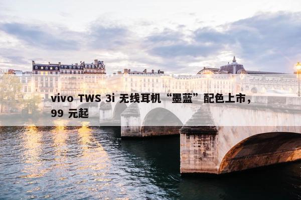 vivo TWS 3i 无线耳机“墨蓝”配色上市，99 元起