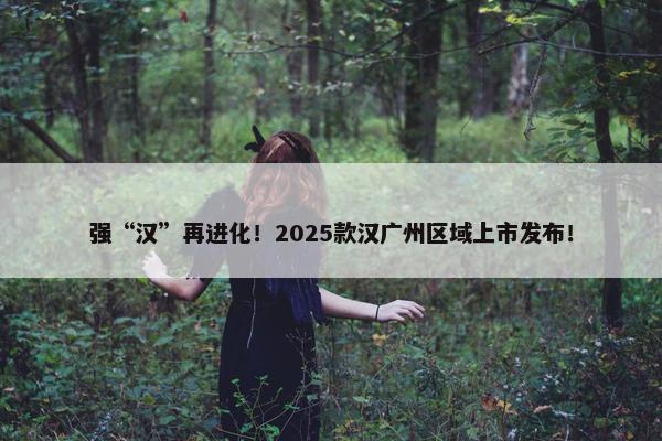 强“汉”再进化！2025款汉广州区域上市发布！