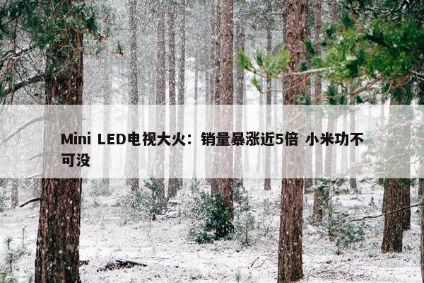 Mini LED电视大火：销量暴涨近5倍 小米功不可没